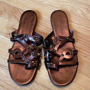 Diane Von Furstenberg Copper Sandals Size 6 1/2 6.5